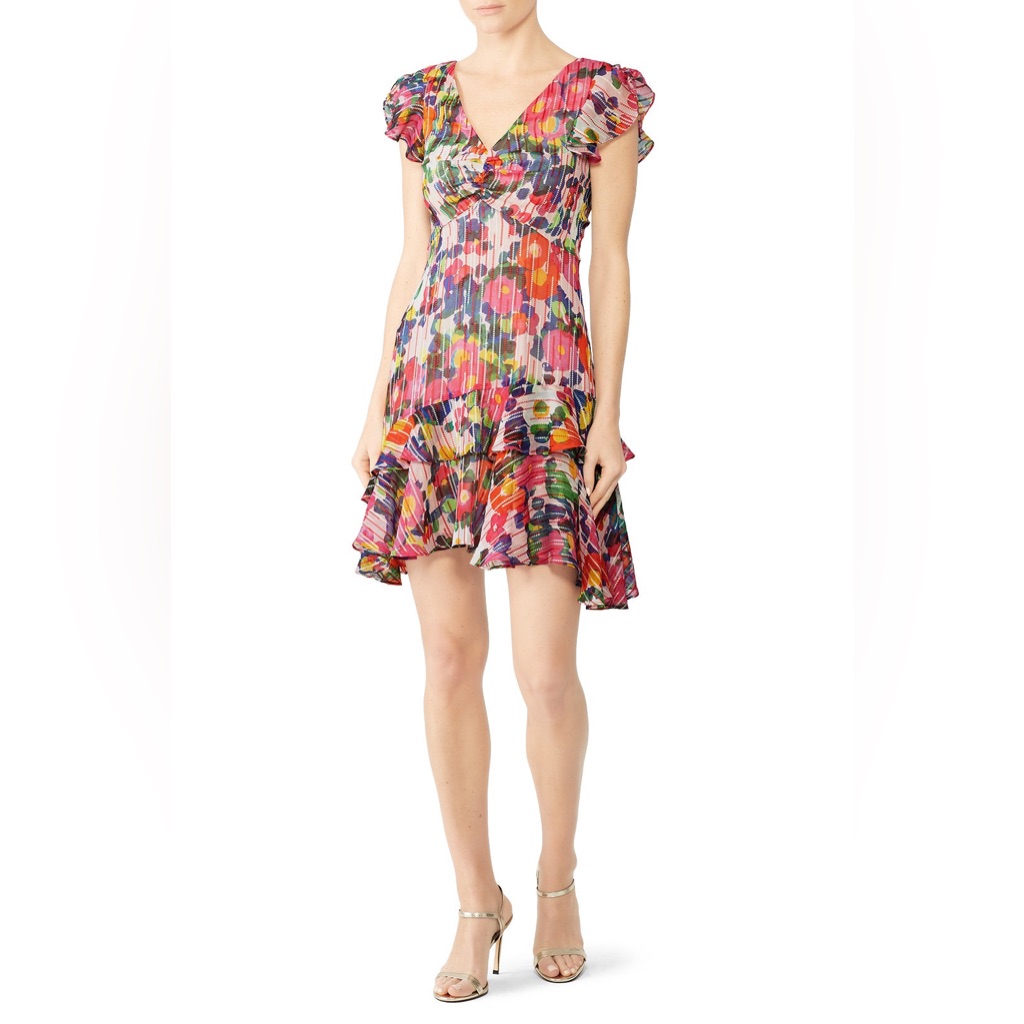 Saloni Catia Dress Size 6 No Sleeves Silk Blend Rtr